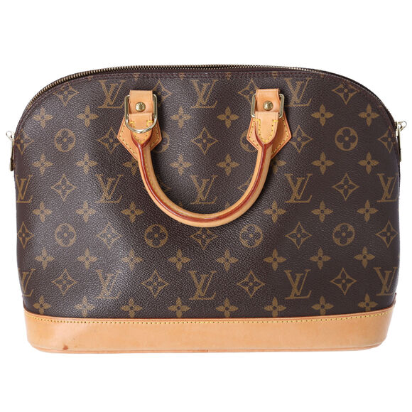 Louis Vuitton Alma Monogram Handbag M51130 Brown Dome Satchel - Picture 3 of 7
